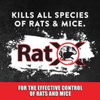 RatX Rodent Control Bait Pellets for Rats & Mice – Poison Free, Pet Safe Indoor & Outdoor Use Pellets 18 oz. Bag