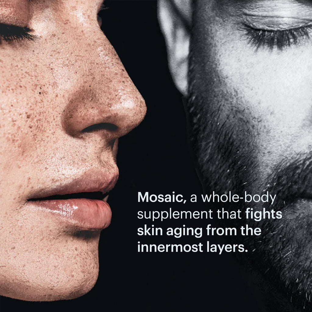 ELYSIUM Mosaic - Hyaluronic Acid Supplement - Clinically Proven - Fights Fine Lines & Skin Aging - Collagen Supplement - 30-Day Supply (Vegan Softgels)
