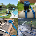 2 IN x 50 FT Pool Backwash Hose, Heavy Duty Flat Discharge Hose, Weather and Burst Resistant, Best Pool Hoses for Inground Pools, Pool Filter Hose & Pool Drain Hose