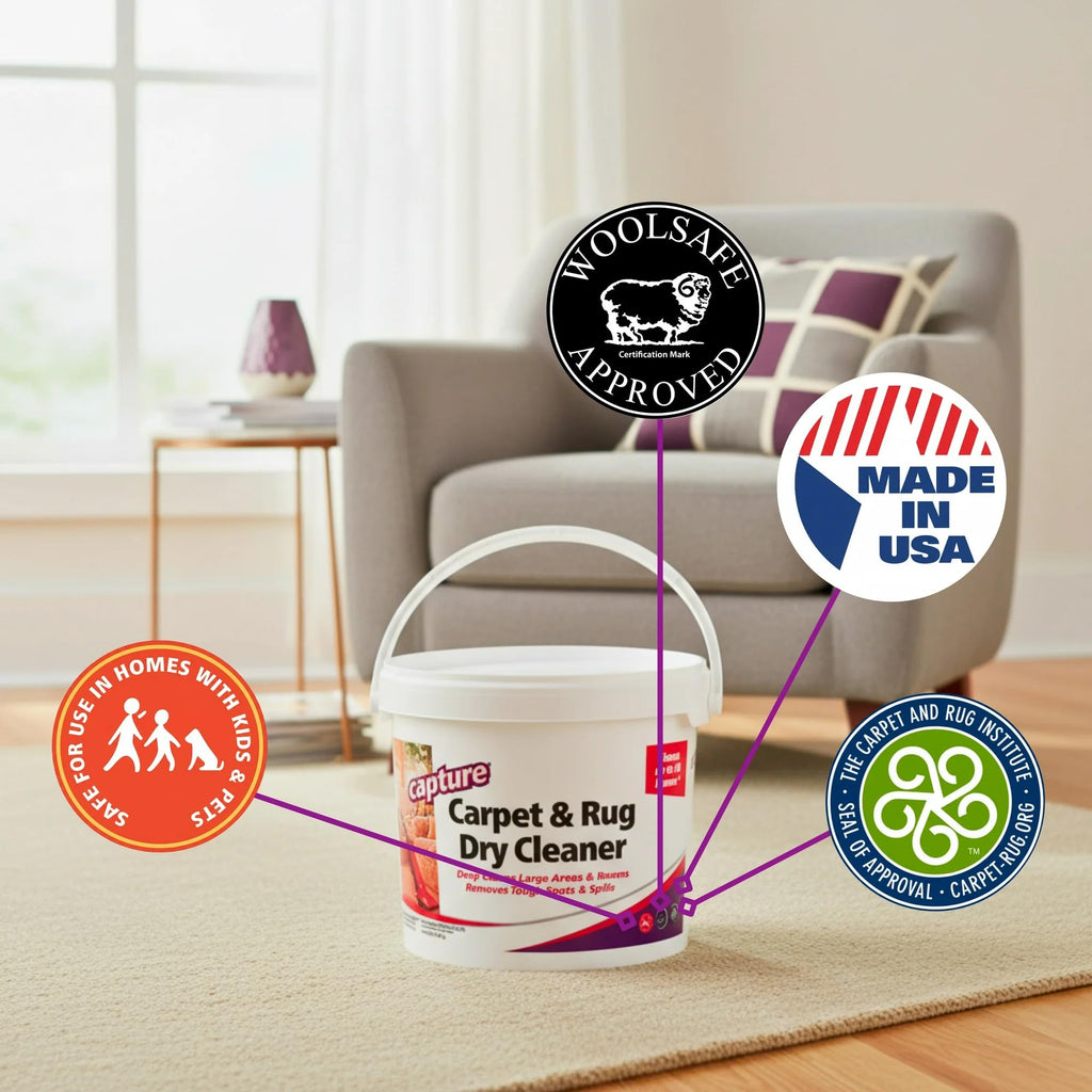 Capture Carpet Total Care Kit 400 - Home Couch and Upholstery, Car Rug, Dogs & Cats Pet Carpet Cleaner Solution - Strength Odor Eliminator, Stains Spot Remover, Non Liquid & No Harsh Chemical