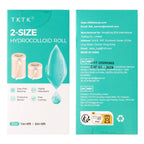 TKTK Hydrocolloid Roll 2 Sizes, Cut-to-Fit Bandages for Pimple & Wounds