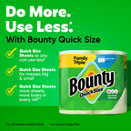 Bounty Paper Towels Quick Size, White, 2 Family Triple Rolls = 6+ Regular Rolls