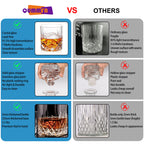 Whiskey Decanter Set for Men, 4*Crystal Whiskey Glasses(Get 4 Silicone Ice Mold Free), Lead-Free Decanter Set for Whiskey, Bourbon, Scotch, Anniversary Christmas Gifts for Dad, Husband, Whiskey Lovers
