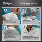 AAwipes Sticky Mat Tacky Pads Adhesive 24" x 36" 5 Packs, 30 Sheets/Packs, 150 Sheets Total White Cleanroom Floor Mats Remove Dirt for Laboratory Construction Hospital Shoes