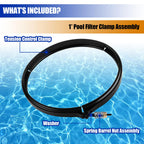 Upgrated Pool Filter Tension Control Clamp Compatible with pentair 190003, for FNS Plus, Clean & Clear Plus & Quad De filters, Filter Clamp Assembly for Pool and Spa Cartridge Filters, 23-1/4" Length