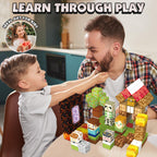AIDYVOI Magnetic Blocks Building Toys Set, Magnetic Building Blocks Kit Magnet Cubes for Boys Girls Ages 3-8, STEM Sensory Construction Toys for Kids Birthday Christmas