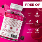 Vitamatic Beet Root Gummies with B6, B12, Grape Seed, Pomegranate & Nicotinamide – Plant-Based Extract – Vegan, Non-GMO – Botanical Supplement Gummies – 60 Count - 2 Pack (120 Count)