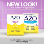 AZO Yeast Plus Dual Yeast Infection Pills Symptom Relief for Women, 120 Ct