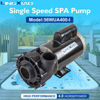 LINGXIAO SPA Pump, Single Speed SPA Hot Tub Pump - 56 Frame LX SPA Pump Motor 4HP, 220-240V, 2" Port (Model: 56WUA400-I)