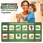 Fruits & Veggies Formula - 27 Premium Whole Foods - Organic Ingredients - Equals 3 Servings of Fruits & Vegetables - Improve Energy, Focus & Immune Function - Fiber - Antioxidants - 60ct (30 Serv)