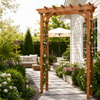 ScienGarden Solid Fir Wood Garden Arch Trellis for Climbing Plants Outdoor