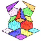 PicassoTiles Magnetic Building Block Set Geometry Shape Magnet Tiles Construction Toy STEM Learning Kit Educational Playset Playboard Pretend Play Stacking Blocks Child Brain Development PT16