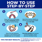 Secure Denture Adhesive Strips – Zinc Free – Waterproof – Comfortable Cushion Fit for Lowers – Extra Firm All-Day-Hold – No Mess – Clean Ingredients – 15 Strips (1 Pack)