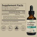 Lymphatic Drainage Drops, 2000mg Herbal Blend with Elderberry & Echinacea Dandelion，– Supports Lymphatic Drainage, Immune System & Detox 2 fl oz (1pcs)