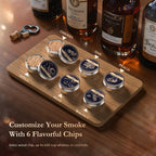AMZSEAT Electric Whiskey Smoker Kit-Rechargeable Cocktail Smoker Set with 6 Wood Chips-Unique Bourbon Ideal Christmas, Birthday, Valentine's Day Gift,Gifts for Men, Dad, Husband