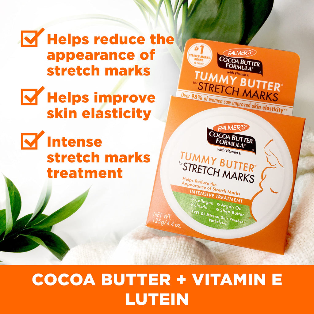 Palmer's Cocoa Butter Formula Pregnancy Skin Care Kit for Stretch Marks and Scars, Dermatologist Approved, Gift for Mom to Be, 4 Piece Full Size Set