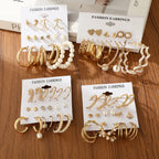 FAXHION 36 Pairs Gold Earrings Set for Women