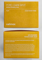 celimax Pore+Dark Spot Brightening Pad | Exfoliating Peeling Pads for Enlarged Pores, with Hyaluronic Acid, Pore Minimizer, Non-Irritating, Hydrating, For Sensitive Skin (40 pads)