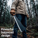 ZOOM.LZ Billhook Sickle Machete for Yard Work Cutting Trees Heavy Duty machetes Mexicanos de Trabajo Best Machete Camping,Gardening Machete,Land Management,Hunting and Outdoor.Green