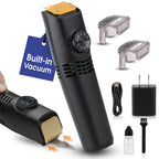 Bell+Howell Vacutrim Cordless Beard Trimmer – Rechargeable Electric Shaver with Built-in Vacuum, 20 Trim Settings, LED Indicator – for Mustache, Sideburns, Facial Hair – Deluxe, 7.5" As Seen On TV