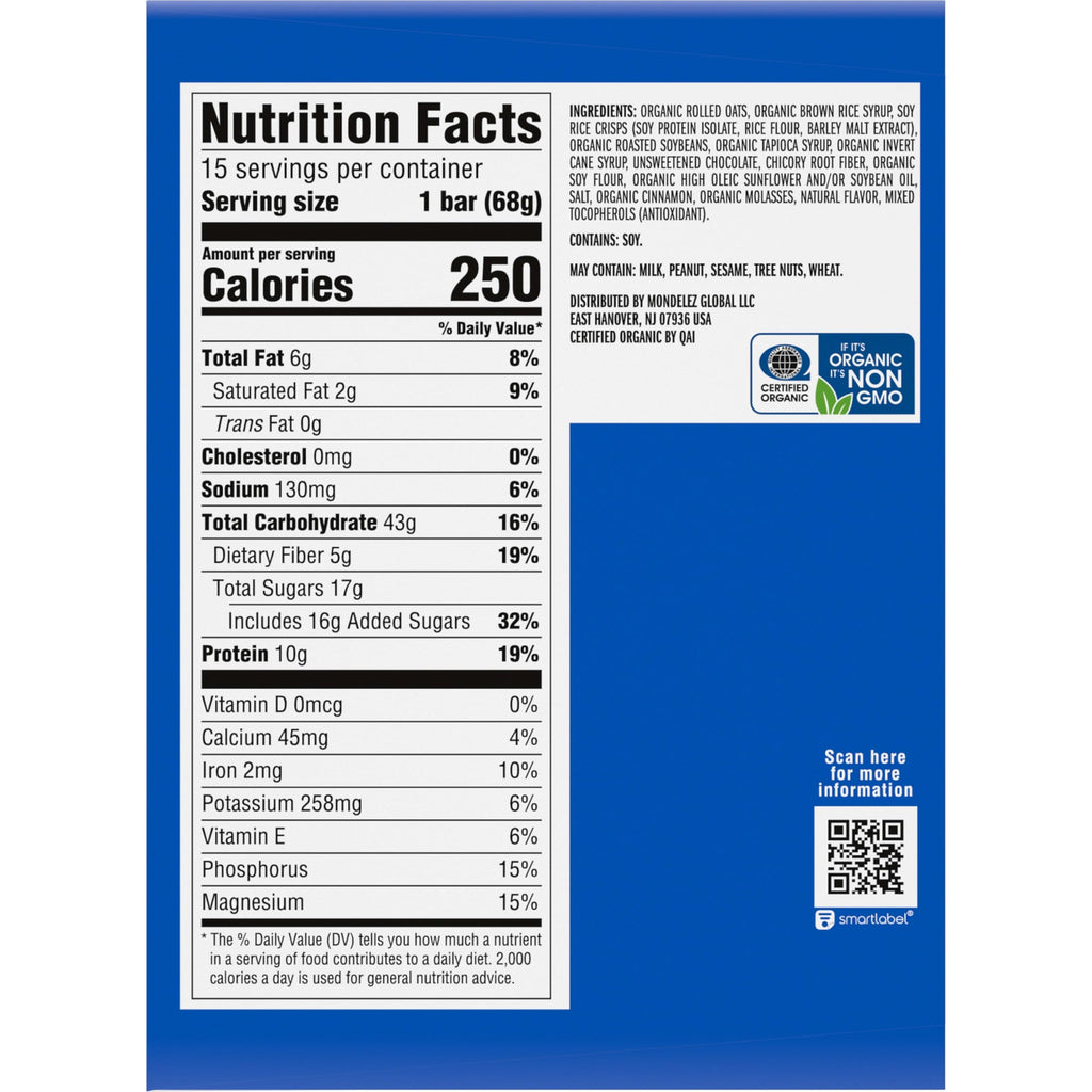 CLIF BAR Protein Energy Bars, Chocolate Chip, 15ct