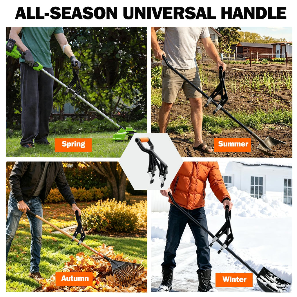 Axcoix Universal Shovel Handle Replacement, Weed Trimmer Handle Extension