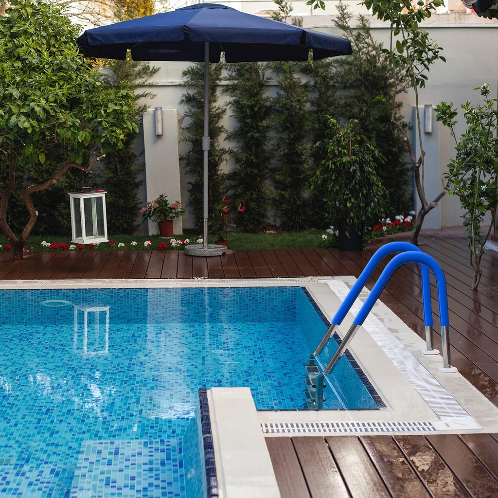 2 Pari Pool Handrail Cover - Slip Resistant Zippered Hand Grip Rail Cover, Safety Rail Grip Sleeve for Inground Swimming Pool Hand Railing Cover(4 feet, Royal Blue)