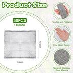 Yaocom 50 Pcs 1 Gallon Gopher and Vole Wire Mesh Basket Bulk Stainless Steel Plant Root Protector Gopher Cages for Garden Planting Underground Plant Protection