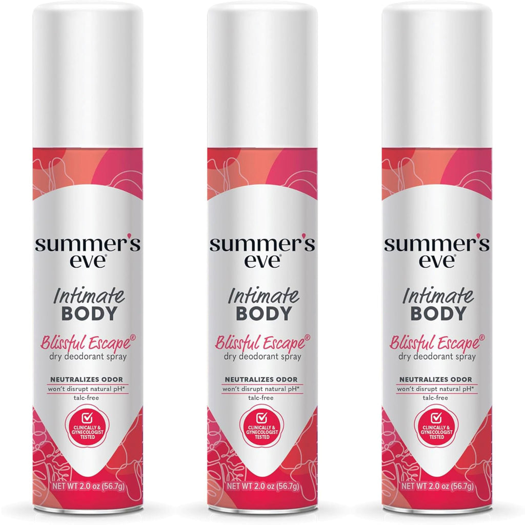 Summer's Eve Blissful Escape Daily Refreshing Feminine Spray, 2 oz (Pack of 3)