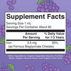 MaryRuth's Iron Supplement for Toddlers | Liquid Iron Supplement for Children Ages 1-3 | Iron Supplement for Iron Deficiency | Ferrochel | Sugar Free | Vegan | Non-GMO | Gluten Free | 2 Fl Oz