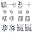 MDFUN Stud Earrings for Men Women 925 Sterling Silver Post Earring