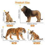 Toymany 8PCS Realistic Lion Tiger Cheetah Leopard Figurines Toy