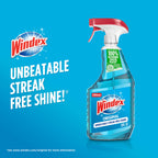 Windex Glass and Window Cleaner Spray Bottle, Bottle Made from 100% Recycled Plastic, Surface Cleaning Spray, Original Blue Scent, 23 Fl Oz (Pack of 6)