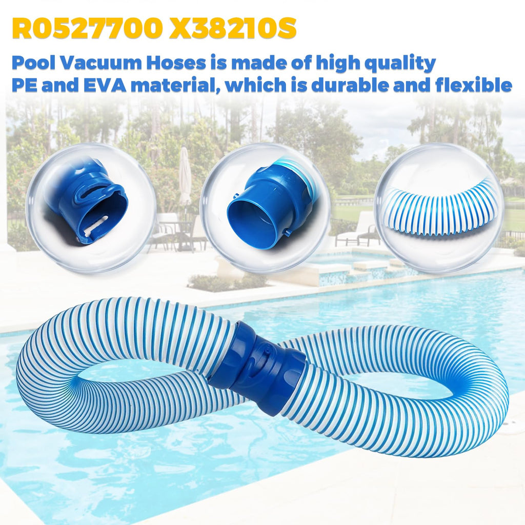 6 PCS Pool Cleaner Hose for X7 T3 T5 MX6 MX8, 39 in Swimming Pool Vacuum Hose Replacement Kit, R0527700 X38210S Twist Lock MX6 Replacement Parts