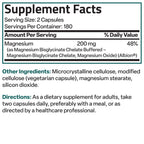 Bronson Magnesium Glycinate 200 MG per Serving Chelated for High Absorption, Gentle On Stomach, Non-GMO, 360 Vegetarian Capsules