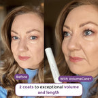 Rumi Cosmetiques VolumeCare+ Mascara For Mature Women - Extreme Length and Volume 2-in-1 Formula - No Clumps or Flaking, Long-Wearing, Hypoallergenic Mascara For Sensitive Eyes (Natural Black)