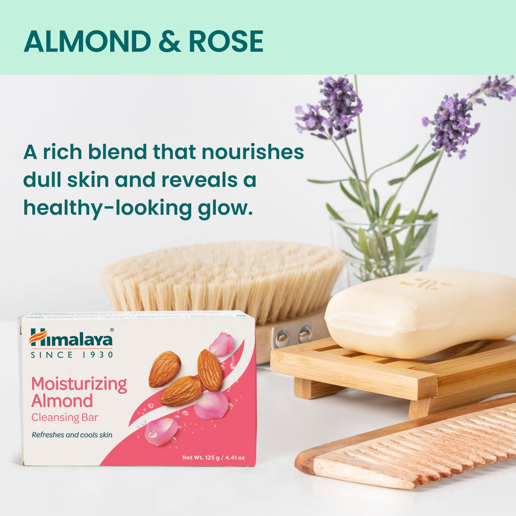 Himalaya Cleansing Bar Soaps Variety Pack, Neem & Turmeric, Almond, Cream & Honey and Cucumber, 4.41 oz, 12 Pack