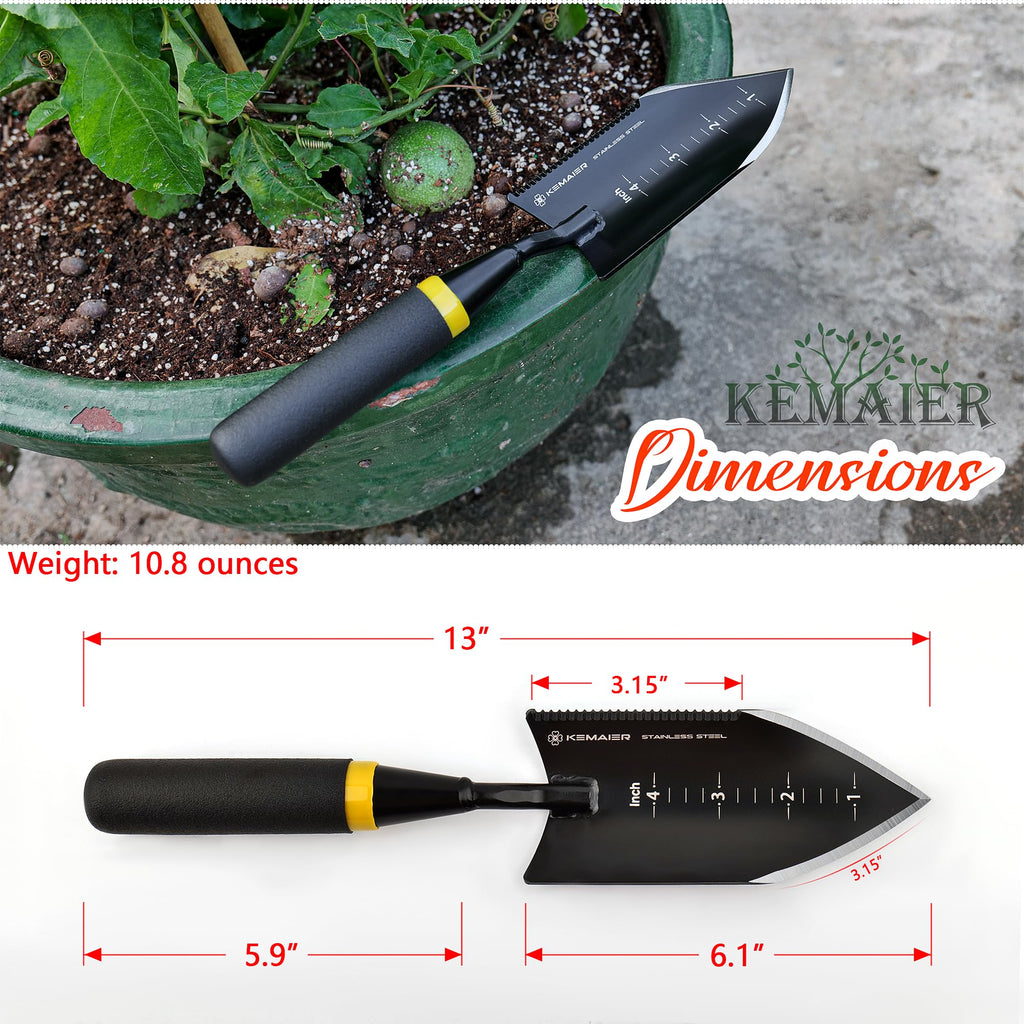 Kemaier 5-Piece Garden Tool Set, Heavy-Duty Stainless Steel Premium Tools
