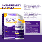 Silicone Scar Gel Scar Cream: SPF 30 Advanced Medical-Grade Formula for Surgical Scars, C-Section, Stretch Marks, Acne, Burns, Keloids, Old & New Scars – Broad Spectrum UV Protection 1.06oz (30g)