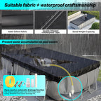 SIHAIAN 10x20Ft Rectangular Pool Cover with Side Storage for Oval and Rectangular Above Ground Pool, One-Piece Solar Oval Pool Cover, Preventing Waterlogging, UV and Weather Resistant WP:10000kPa+