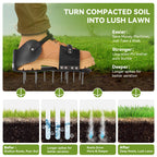 Lawn Aerator Shoes for Grass, 2.1" Heavy Duty Spikes, Pre-Assembled Straps