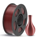 ANYCUBIC Silk Dual Color Pla Filament, 2-in-1 Chrome Coextrusion Color Change 3D Printer Filament 1.75mm Dimensional Accuracy +/- 0.02mm, Silk Texture, 1KG Reusable Spool (2.2 lbs), Black Red