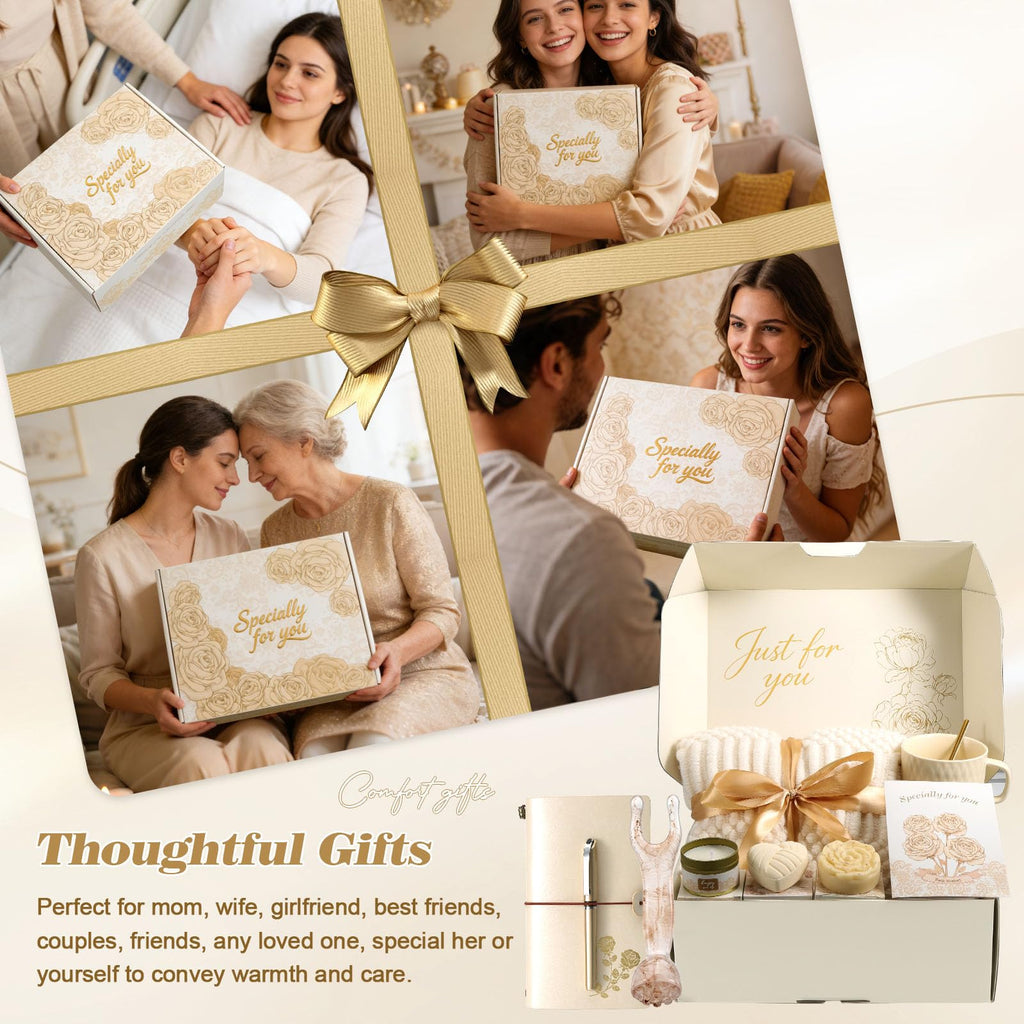 Gifts for Womens Birthday Gifts for Women Self Care Gift - Thinking of You Relaxation Gift Spa Gifts Baskets for Women, Get Well Comfort Gifts for Her Mom Wife Daughter Sister Girlfriend Best Friend