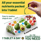 Vegan Vitality Multivitamins & Minerals for Women and Men with High Strength Vitamin B12, D3 & K2. 180 Vegan Multivitamin Tablets - 6 Months Supply. Vitamins for Vegans. Women Multivitamin