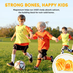 Center-Filled Kids Magnesium Gummies - Magnesium Glycinate Gummies for Kids Adults with L-Theanine, Chamomile, Licorice, Vitamin D, B6 for Sleep, Relaxation, Brain & Muscle - Sugar Free Peach & Mango
