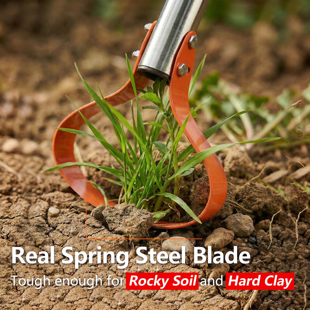 CKLT 63-Inch Weed Remover Tool with 15° Sharp Spring Steel Blade