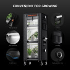 Spider Farmer 4 Tier Mini Greenhouse Plant Shelf with Grow Lights Indoor