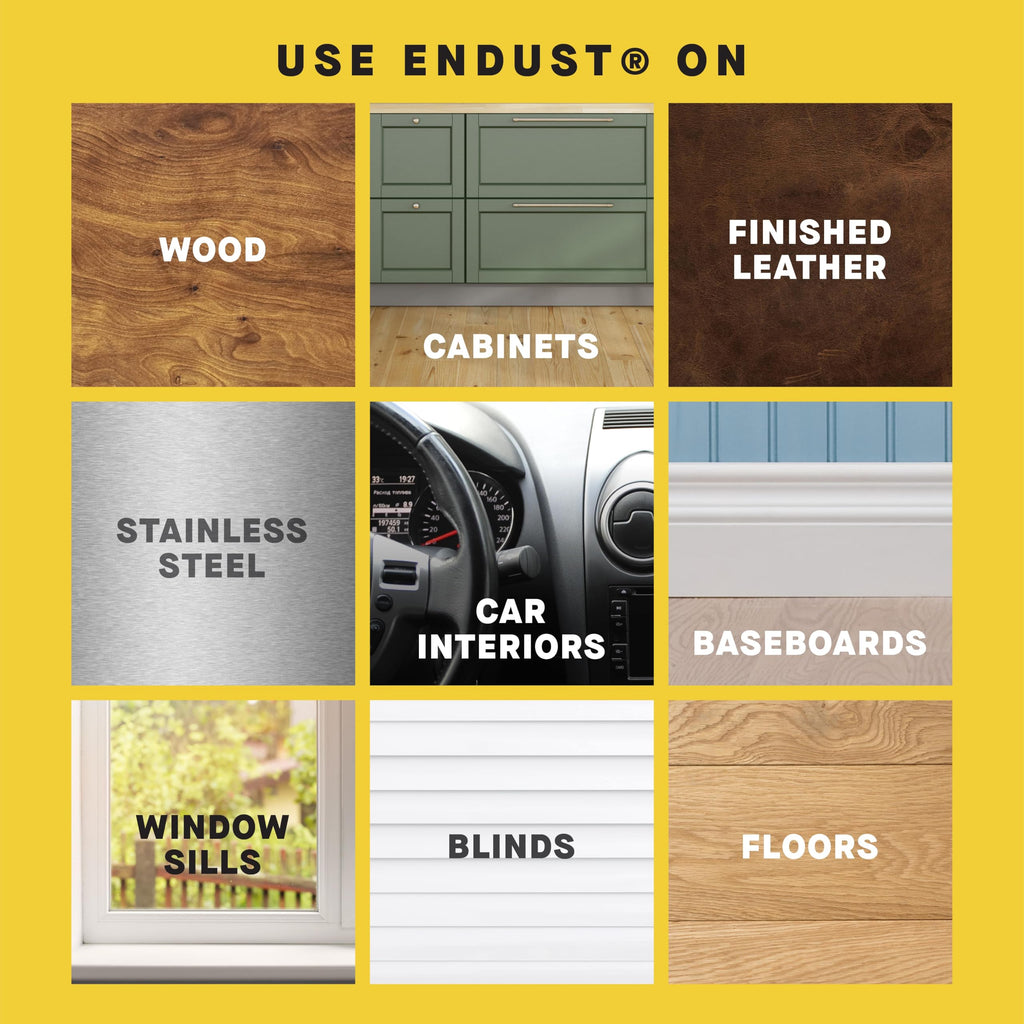 Endust Lemon Zest Multi-Surface Dusting and Cleaning Spray, Lemon Zest, 6-Pack