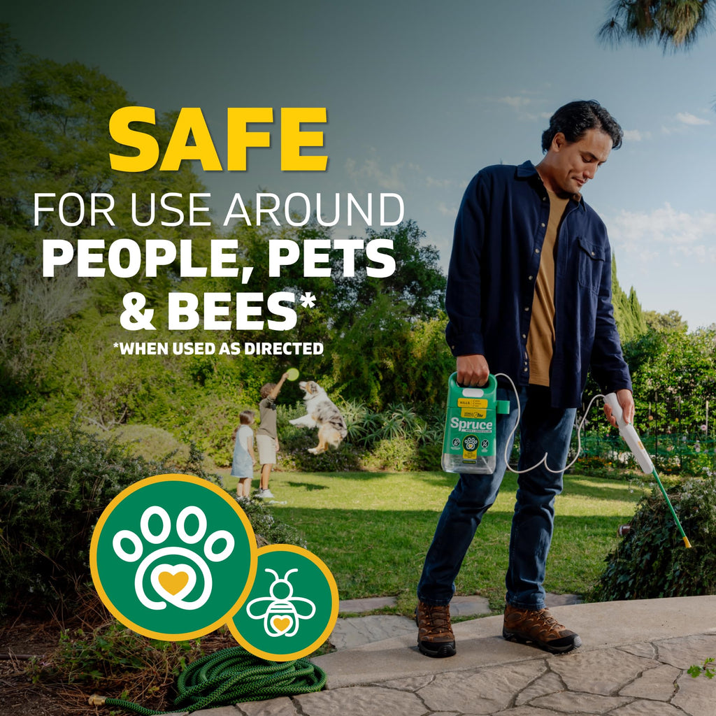 Spruce Weed & Grass Killer₃ Kit, Power Wand, 2 AA Batteries Included, 64 Oz