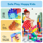 12 Piece Support Column Expansion Supporting Pack for Magnetic Race CarTrack Magnet Tile Building Block Construction Kit Education Toy Boys Girls STEM Puzzle Toy Kids Boy Girl Toddler 3+ PicassoTiles